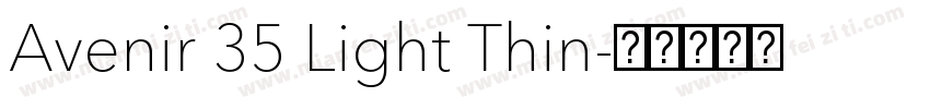 Avenir 35 Light Thin字体转换